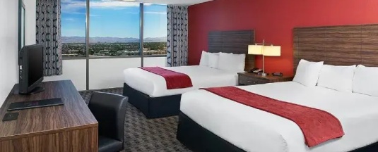 Двухместный номер Deluxe с видом на город (2 отдельные кровати) в the D Casino Hotel Las Vegas
