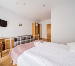 Улучшенная комната с двуспальной кроватью и диваном в Октавиана