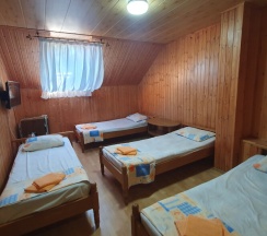 Четырехместный эколюкс с мансардным окном в Мама