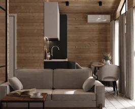 House Elbrus с видом на горы в Wood Home