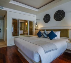 Двухместный номер Terrace Private Pool с видом на бассейн двуспальная кровать в Natai Beach Resort