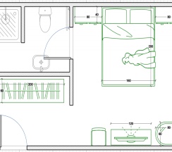 Стандартный номер с одной двуспальной кроватью в Дубровский