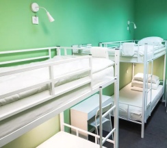 Кровать в общем номере в Just inn