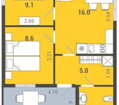Коттедж "Семья плюс" в Золотая долина