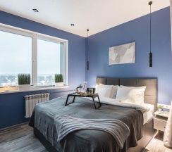 Апартаменты улучшенные с 1 двуспальной кроватью в Sky inn color