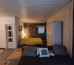 Двухместное бунгало с видом на внутренний двор двуспальная кровать в Усадьба