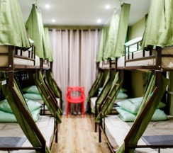 Мужской номер на 8 человек. Верхнее место (ширина 90 см.) в Nice hostel Crocus