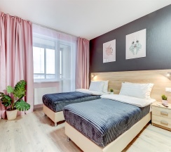 106, Евро-двухкомнатные апартаменты ЖК "LIKE" (Метро Площадь Мужества, 10 минут пешком) в Rauktis apartments