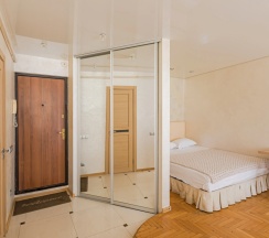 Двухместные апартаменты c 1 комнатой с балконом двуспальная кровать в Апартаменты Комфортные в центре Минска