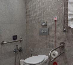 Стандартный номер для маломобильных групп населения с видом на реку c двуспальной кроватью в Cosmos Omsk Hotel