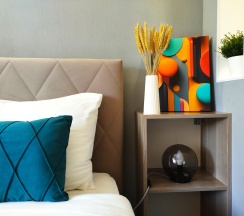 1-комнатные апартаменты люкс с 1 двуспальной кроватью в Sutki Life (Сутки Лайф) на 40 лет Победы 17А