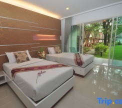 Двухместный номер Deluxe с видом на сад 2 отдельные кровати в Phi Phi Rimlay Cottage