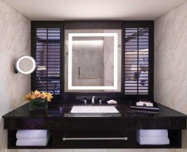 Двухместный номер Fairmont двуспальная кровать в Fairmont Singapore