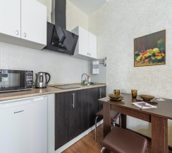 2-местные 1-комнатные апартаменты студия ул. Автозаводская, 23с931к4 с 1 двуспальной кроватью в Апартоника