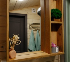 Четырёхместный коттедж с красивым видом из окна в Северное сияние