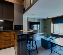 Апартамент 14 Современный двухуровневый лофт  с живописным видом на Москву (с душем) в Ap-in aparts