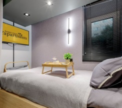 Studio Double одноместный, но возможно пребывание вдвоем, кровать 110х200 в Yapartments