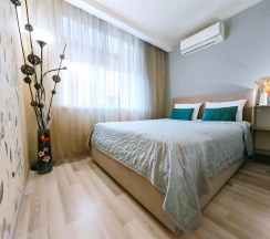 1-комнатные апартаменты люкс с 1 двуспальной кроватью в Sutki Life (Сутки Лайф) на 40 лет Победы 17А