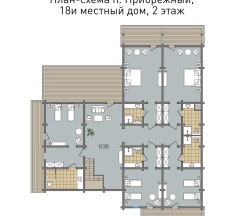 18-ти местный дом в Прибрежном поселке в Альпийские дома в Прибрежном посёлке