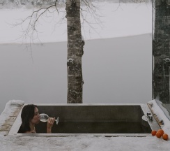 Дом на скале с купелью Oslo в Eder Vuoksa