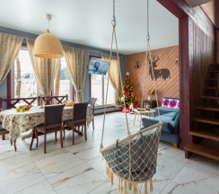 Коттедж《Тиффани делюкс》с сауной и "Банным чаном" (расположен в  Логиново) в Сканди хаус