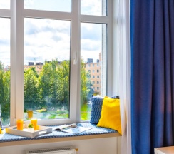 Студия с красивым видом из окна в Апартаменты Welcome Karelia  Riverside в Центре