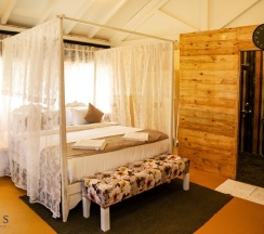 Двухместный коттедж двуспальная кровать в Hibis Hotels and Resorts