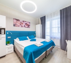 Улучшенная студия с 2-ух спальной или двумя 1-ми кроватями в Pulkovo Apart