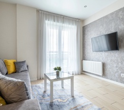 Номер Superior в Квартира на сутки Минск Маяк Метро 3 минуты Бесконтактное заселение Wi-Fi Кухня объединена с жилой зоной Отдельная спальня