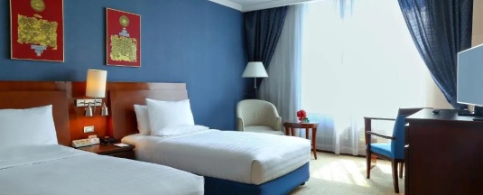 Двухместный номер с видом на город 2 отдельные кровати в Отель Hyatt Regency Bangkok Suvarnabhumi Airport