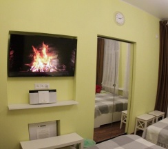 Четырех местный стандарт с двумя двухспальными кроватями в Мансарда