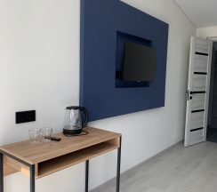 Синий  в Кровать