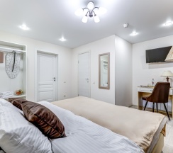 Улучшенная двухместная комната с 1 кроватью и собственной ванной комнатой в МК Распутина