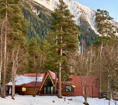 (А2) 2-х уровневый А-фрейм в Таулу Архыз