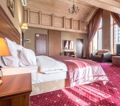 Двухместный полулюкс Мансарда с красивым видом из окна двуспальная кровать в Театр