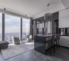 60 этаж вид на закат с высоты 250 метров в Heaven Apartments