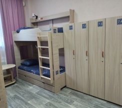 Кровать в общем номере (женский номер) с видом на город (общая ванная комната) в Mostel