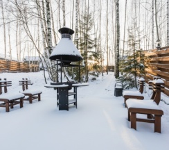 Aframe Luxe Black | Банный чан на территории в Берёзовая роща