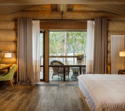 Green Chalet 2 отдельные кровати в Altay Village Teletskoe