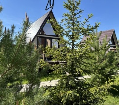 A-Frame №1 (оснащение дома, банного чана и бани см. Подробнее) в Dacha