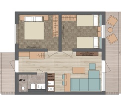 НОВЫЙ Апартамент «Семейный» с видом на лес в ОхтаПарк