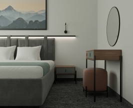 Двухместный полулюкс с балконом двуспальная кровать в Трубник