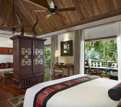 Двухместный Anantara люкс с видом на сад двуспальная кровать в Anantara Hua Hin Resort
