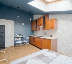 Двухместные апартаменты Мансарда двуспальная кровать в Мой Питер