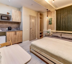 Номер категории комфорт с удобствами и мини-кухней в Ecolife hotel