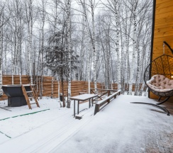 Aframe Luxe Black | Банный чан на территории в Берёзовая роща