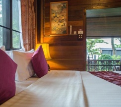Двухместный Thai House Cottage двуспальная кровать в Samed Grandview Resort
