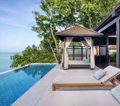 Двухместная Pool вилла Nang Gong с видом на море двуспальная кровать в Garrya Tongsai Bay Samui