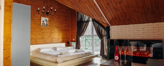 Двухместный номер Люкс с кроватью king-size и видом на озеро в Larch