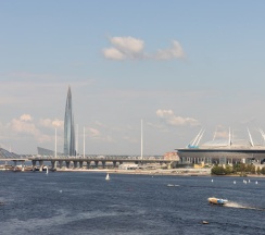 Премиальный Апартамент с 2 спальнями и панорамным видом на Неву в Docklands